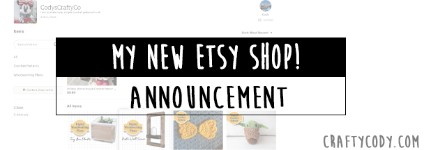 My brand new Etsy store!