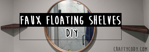 DIY Faux Floating Bathroom Shelves